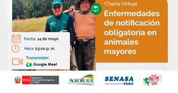 Charla online "Enfermedades zootécnicas de notificación obligatoria en animales mayores"  de Agro Rural