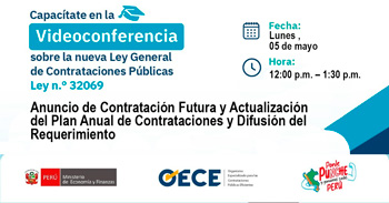 Conferencia Anuncio de Contratación Futura y Actualización del Plan Anual de Contrataciones y Difusión del Requerimiento