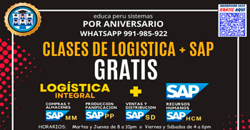  Curso online gratuito "Logística mas SAP" de Educa Perú sistemas