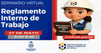 Seminario online "Reglamento Interno de Trabajo" DRTPE del Callao
