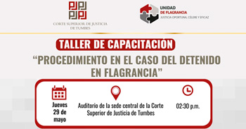 Taller de capacitación presencial en "Procedimiento en el caso del detenido en flagrancia" 