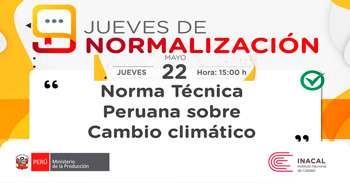 Evento online Norma Técnica Peruana sobre Cambio Climático del INACAL