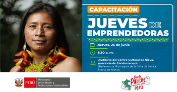 Capacitación presencial gratis "Jueves de Emprendedoras" del MIMP