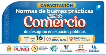 Capacitación presencial gratis "Normas de buenas prácticas para el comercio de desayuno en espacios públicos" 