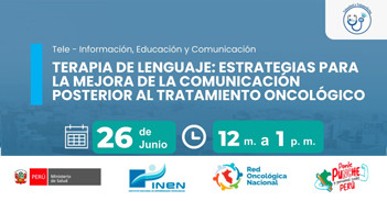 Capacitación "Terapia de lenguaje: estrategias para la mejora de la comunicación posterior al tratamiento..." 