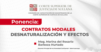  Capacitación online  Contratos modales, desnaturalización y efectos de la Corte Superior de Justicia de Sullana