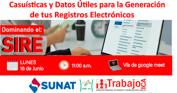   Capacitación online gratis "Casuísticas y datos útiles para la generación de tus registros electrónicos" 
