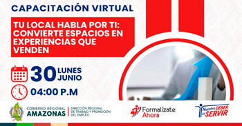  Capacitación online gratis "Tu local habla por ti: Convierte espacios en experiencias que venden"