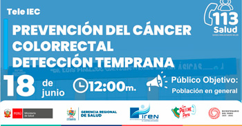  Capacitación online gratis "Prevención del cáncer colorrectal - Detección temprana" del INEN