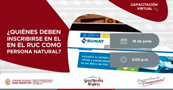 Capacitación online gratis "¿Quiénes deben inscribirse en el RUC como Persona Natural?" 