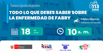  Capacitación online gratis "Todo lo que debes saber sobre la enfermedad de fabry" del Ministerio de Salud