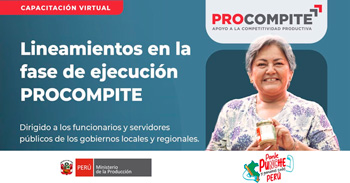  Capacitación online "Lineamientos en la fase de ejecución PROCOMPITE" del PRODUCE