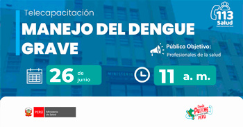 Capacitación online "Manejo del dengue grave" del MINSA