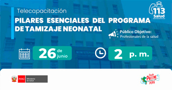 Capacitación online "Pilares esenciales del programa de tamizaje neonatal" del MINSA