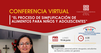 Conferencia online "El Proceso de Simplificación de Alimentos para Niños y Adolescentes"