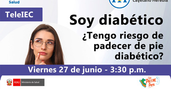  Capacitación online "Soy diabético ¿tengo riesgo de padecer de pie diabético" 