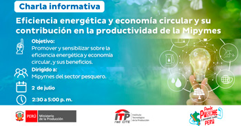  Charla presencial "Eficiencia energética y economía circular y contribución en productividad de la Mipymes"