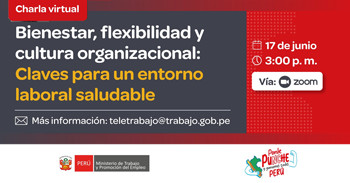 Charla online "Bienestar, flexibilidad y cultura organizacional: Claves para un entorno laboral saludable" 