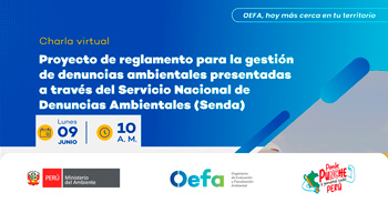 Charla online "Proyecto de reglamento para la gestión de denuncias ambientales" 