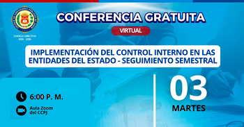  Conferencia online "Implementación del Control Interno en las Entidades del Estado - Seguimiento Semestral" 