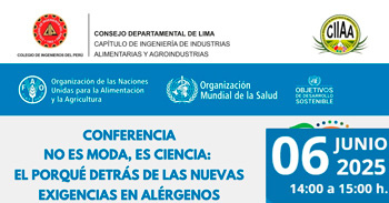 Conferencia online "No es moda, es ciencia: El por qué detrás de las nuevas exigencias en alérgenos"