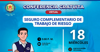 Conferencia online "Seguro Complementario de Trabajo de Riesgo" del Colegio de Contadores Públicos de Junín