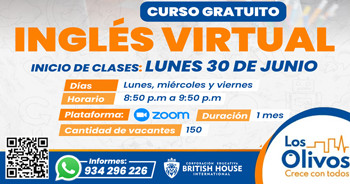 Curso online gratis "Inglés Virtual" de la Municipalidad de Los Olivos