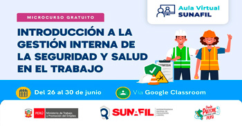  Curso online gratis Introducción a la gestión interna de la Seguridad y Salud en el Trabajo en el Trabajo de la SUNAFIL