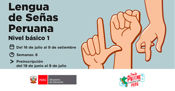 Curso online gratis de "Lengua de Señas Peruanas" del Ministerio de Educación
