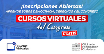  Cursos gratis online del Congreso de la República del Perú
