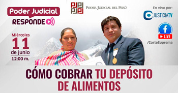 Evento online gratis "Cómo cobrar tu depósito de alimentos" del Poder Judicial del Perú
