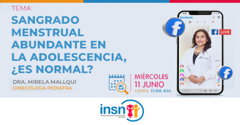 Evento online gratis "Sangrado menstrual abundante en la adolescencia, ¿Es normal?" del INSNSB