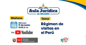 Evento online "Régimen de visitas en el Perú"del MINJUSDH