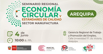 Seminario presencial gratis "Economía Circular y Estándares de calidad - Sector manufactura" 