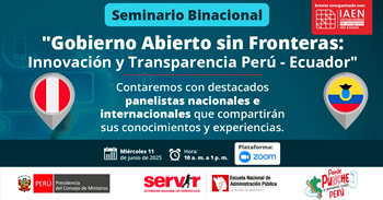 Seminario online "Gobierno Abierto sin Fronteras: Innovación y Transparencia Perú- Ecuador"
