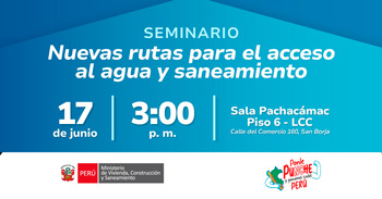 Seminario presencial "Nuevas rutas para el acceso al agua y saneamiento" 