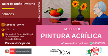Taller presencial "Pintura acrílica" del Museo José Carlos Mariátegui