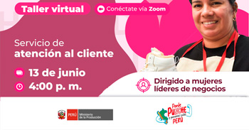 Taller online "Servicio de atención al cliente" del PRODUCE