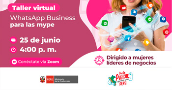 Taller  online "WhatsApp Business para las mype" de PRODUCE