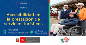 Webinar online "Accesibilidad en la prestación de servicios turísticos" del Mincetur