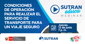 Webinar online Condiciones de operación para realizar el servicio de transporte para un viaje seguro