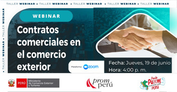 Webinar online "Contratos comerciales en el comercio exterior"  del MINCETUR