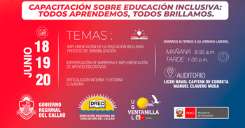  Capacitación presencial "Educación inclusiva: todos aprendemos, todos brillamos." del Minedu