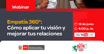 Webinar online gratis sobre "Empatía 360°: Cómo aplicar tu visión y mejorar tus relaciones" del MTPE