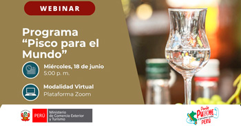 Webinar online "Pisco para el Mundo"  del MINCETUR