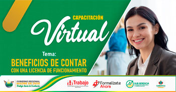 Capacitación "Beneficios de contar con una Licencia de Funcionamiento" de la DRTPE de Madre de Dios