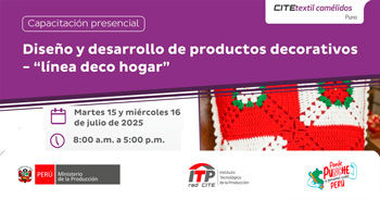 Capacitación presencial "Diseño y desarrollo de productos decorativos - línea deco hogar" 