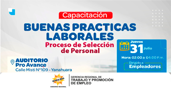  Capacitación presencial gratis "Buenas Prácticas Laborales: Proceso de Selección de Personal" 