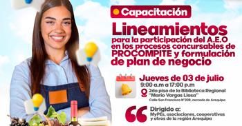 Capacitación presencial Lineamientos para la participación del A.E.O en los procesos concursables de PROCOMPITE