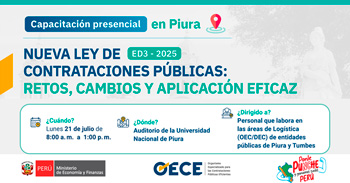  Capacitación presencial "Nueva Ley de Contrataciones Públicas: Retos, Cambios y Aplicación Eficaz" del OECE